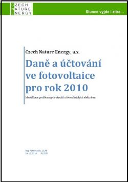 Daně a účetnictví ve fotovoltaice 2010